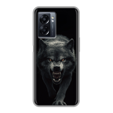 Силиконовый чехол на OPPO A57 5G с принтом Волк Силиконовый чехол на OPPO A57 5G с принтом Волк
