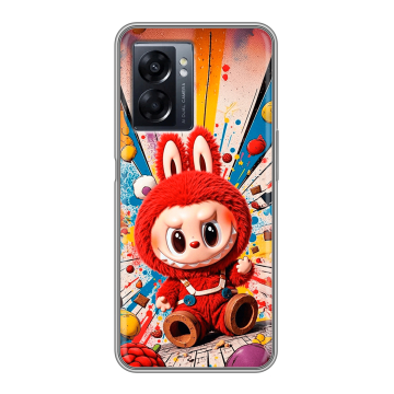 Силиконовый чехол на OPPO A57 5G с принтом Labubu Лабубу Силиконовый чехол на OPPO A57 5G с принтом Labubu Лабубу