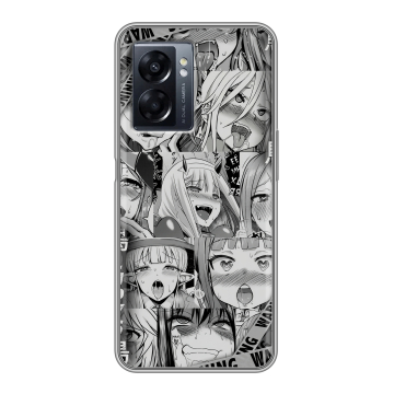 Силиконовый чехол на OPPO A57 5G с принтом Ahegao Ахегао Аниме