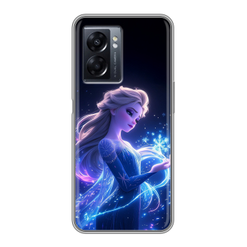 Силиконовый чехол на OPPO A57 5G с принтом Холодное сердце Frozen Силиконовый чехол на OPPO A57 5G с принтом Холодное сердце Frozen