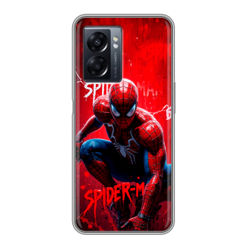 Силиконовый чехол на OPPO A57 5G с принтом Spiderman Человек паук Силиконовый чехол на OPPO A57 5G с принтом Spiderman Человек паук