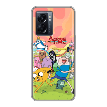 Силиконовый чехол на OPPO A57 5G с принтом Adventure time Время приключений