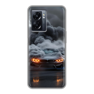 Силиконовый чехол на OPPO A57 5G с принтом BMW БМВ Силиконовый чехол на OPPO A57 5G с принтом BMW БМВ