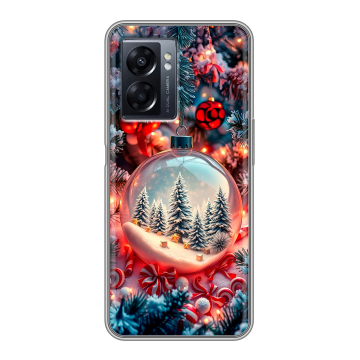 Силиконовый чехол на OPPO A57 5G с принтом Новый год