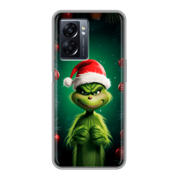 Силиконовый чехол на OPPO A57 5G с принтом Гринч Новый год Рождество