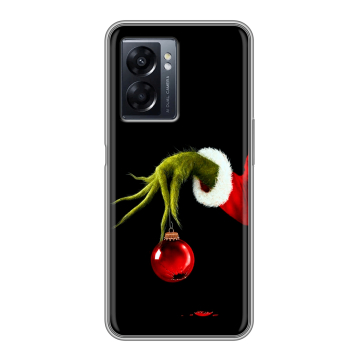 Силиконовый чехол на OPPO A57 5G с принтом Новый год Гринч