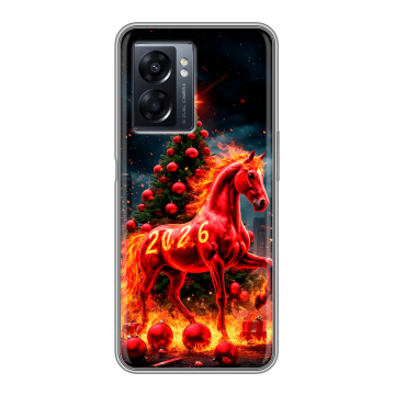 Силиконовый чехол на OPPO A57 5G с принтом Новый год