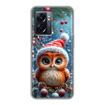 Силиконовый чехол на OPPO A57 5G с принтом Новый год Силиконовый чехол на OPPO A57 5G с принтом Новый год