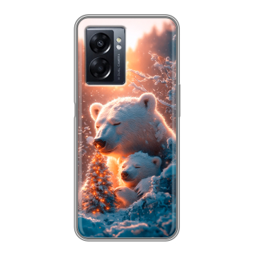 Силиконовый чехол на OPPO A57 5G с принтом Новый год Силиконовый чехол на OPPO A57 5G с принтом Новый год