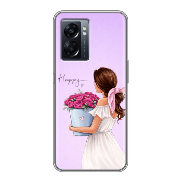 Силиконовый чехол на OPPO A57 5G с принтом женский Силиконовый чехол на OPPO A57 5G с принтом женский