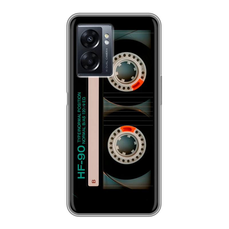 Силиконовый чехол на OPPO A57 5G с принтом Кассета Силиконовый чехол на OPPO A57 5G с принтом Кассета