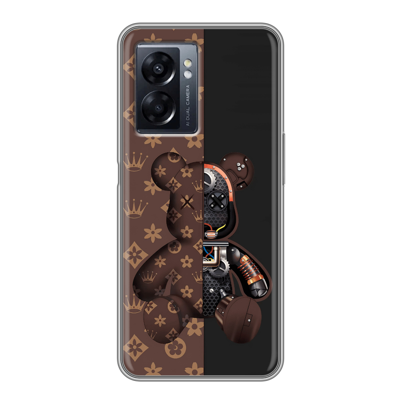 Силиконовый чехол на OPPO A57 5G с принтом Луи робот Силиконовый чехол на OPPO A57 5G с принтом Луи робот