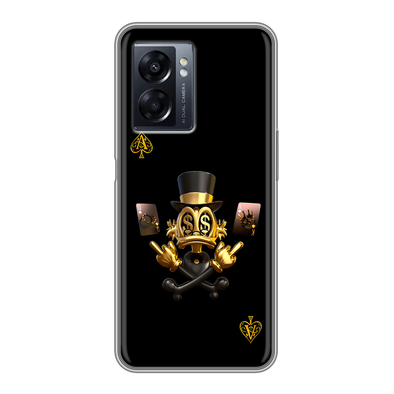 Силиконовый чехол на OPPO A57 5G с принтом Золотой скрудж макдак Силиконовый чехол на OPPO A57 5G с принтом Золотой скрудж макдак