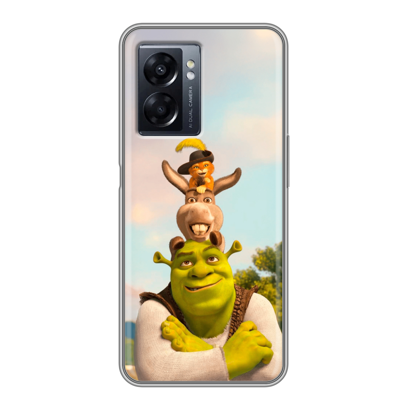Силиконовый чехол на OPPO A57 5G с принтом Шрек Shrek Силиконовый чехол на OPPO A57 5G с принтом Шрек Shrek