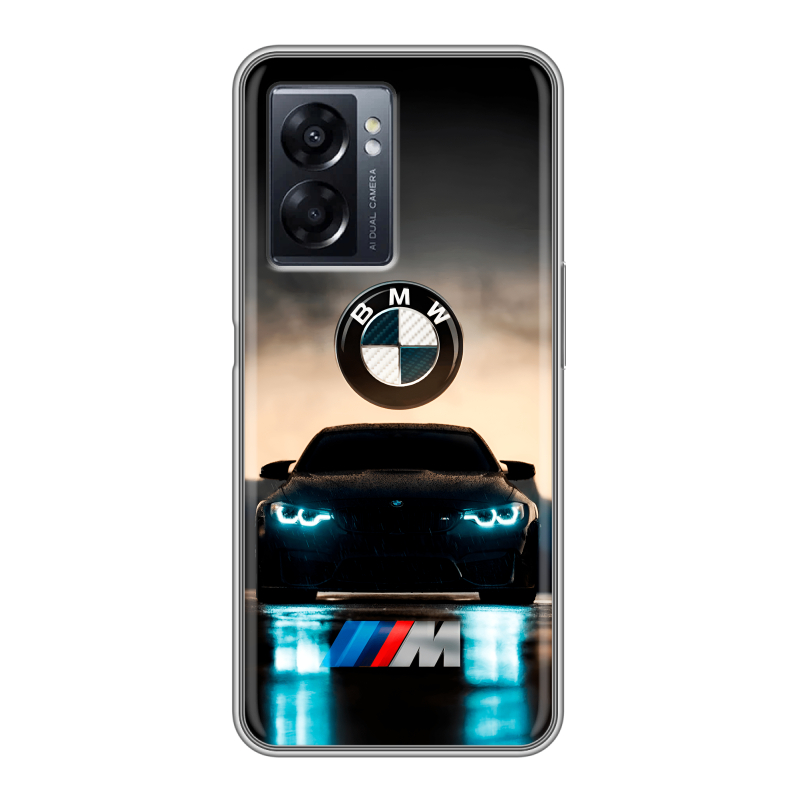 Силиконовый чехол на OPPO A57 5G с принтом БМВ BMW Силиконовый чехол на OPPO A57 5G с принтом БМВ BMW