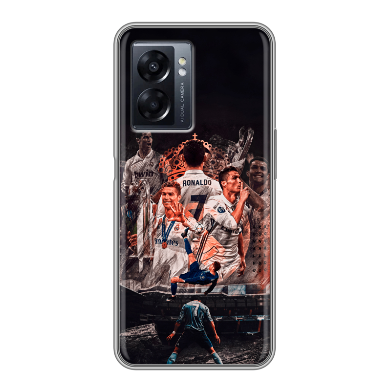 Силиконовый чехол на OPPO A57 5G с принтом Реал Роналдо Real Ronaldo Силиконовый чехол на OPPO A57 5G с принтом Реал Роналдо Real Ronaldo