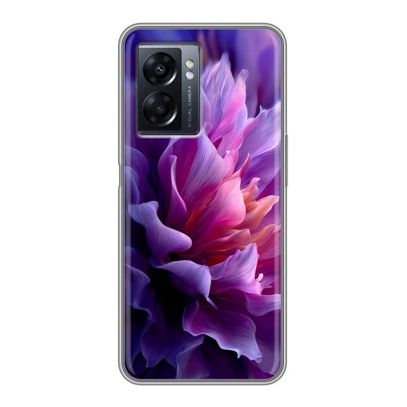 Силиконовый чехол на OPPO A57 5G с принтом женский цветы Силиконовый чехол на OPPO A57 5G с принтом женский цветы