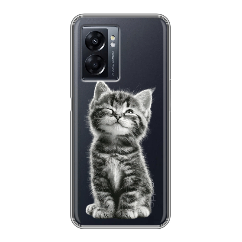 Силиконовый чехол на OPPO A57 5G с принтом Котенок Силиконовый чехол на OPPO A57 5G с принтом Котенок