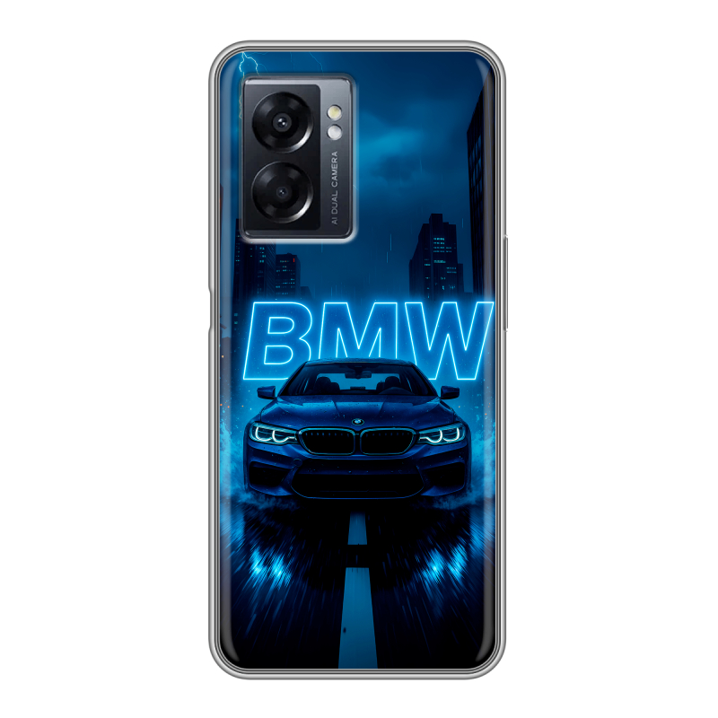Силиконовый чехол на OPPO A57 5G с принтом BMW БМВ Силиконовый чехол на OPPO A57 5G с принтом BMW БМВ