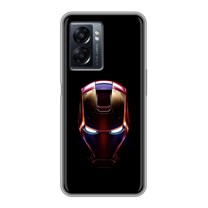Силиконовый чехол на OPPO A57 5G с принтом IronMan Железный человек Силиконовый чехол на OPPO A57 5G с принтом IronMan Железный человек