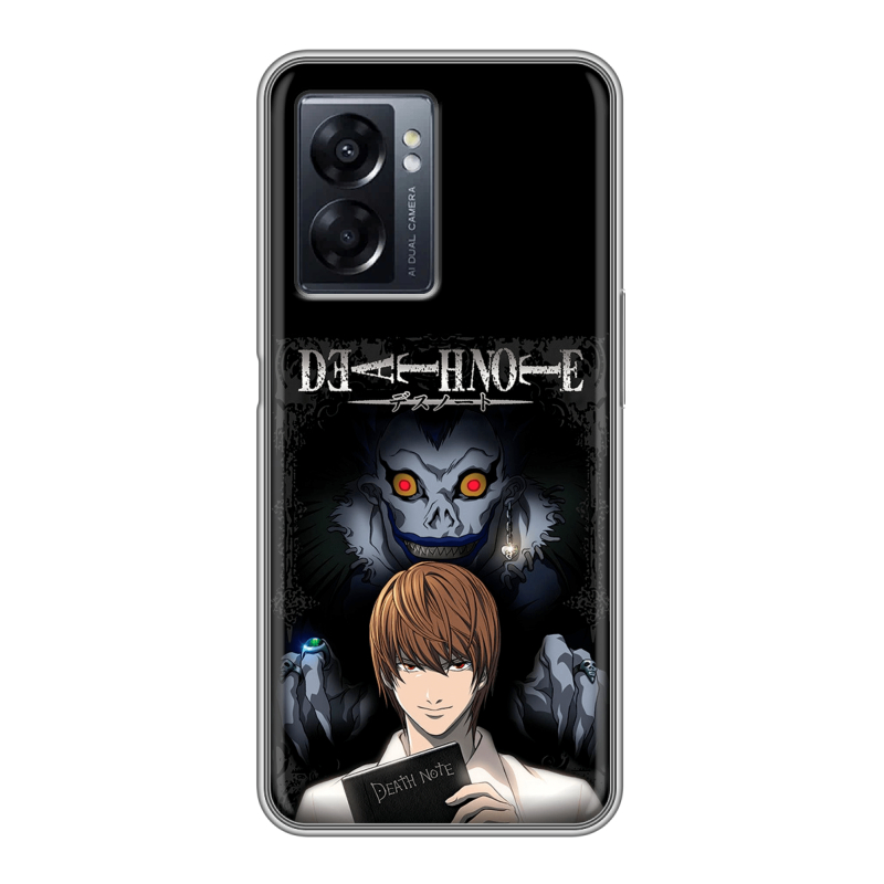 Силиконовый чехол на OPPO A57 5G с принтом Death note Тетрадь смерти Силиконовый чехол на OPPO A57 5G с принтом Death note Тетрадь смерти