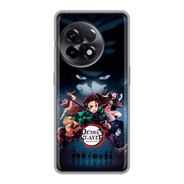 Силиконовый чехол на OnePlus 11R с принтом Demon Slayer Клинок рассекающий демонов