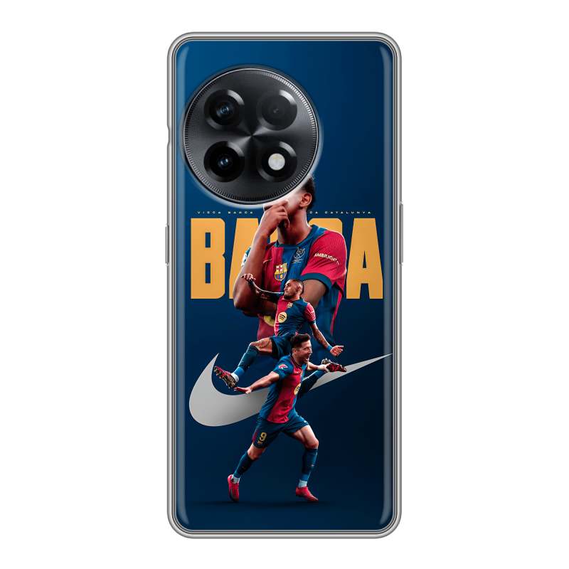 Силиконовый чехол на OnePlus 11R с принтом Барселона Barca Yamal Силиконовый чехол на OnePlus 11R с принтом Барселона Barca Yamal