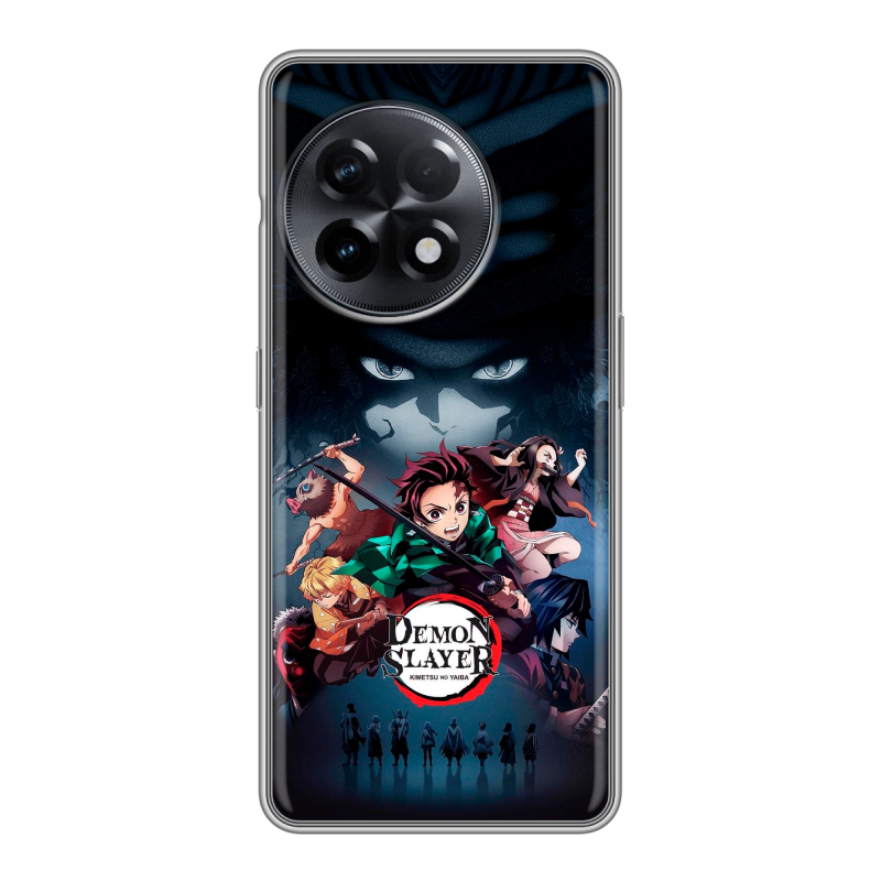 Силиконовый чехол на OnePlus 11R с принтом Demon Slayer Клинок рассекающий демонов Силиконовый чехол на OnePlus 11R с принтом Demon Slayer Клинок рассекающий демонов