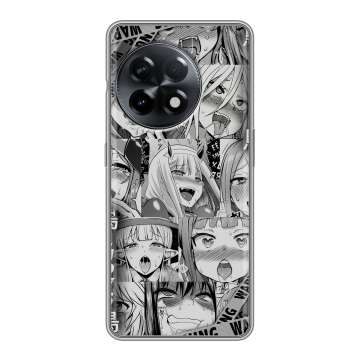 Силиконовый чехол на OnePlus Ace 2 с принтом Ahegao Ахегао Аниме Силиконовый чехол на OnePlus Ace 2 с принтом Ahegao Ахегао Аниме