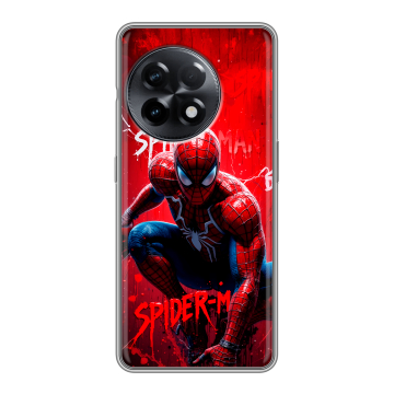 Силиконовый чехол на OnePlus Ace 2 с принтом Spiderman Человек паук Силиконовый чехол на OnePlus Ace 2 с принтом Spiderman Человек паук
