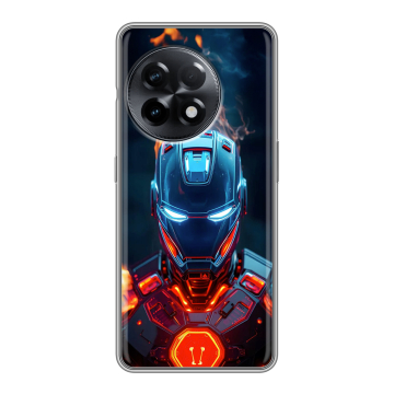 Силиконовый чехол на OnePlus Ace 2 с принтом IronMan Железный человек Силиконовый чехол на OnePlus Ace 2 с принтом IronMan Железный человек