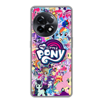 Силиконовый чехол на OnePlus Ace 2 с принтом My little pony Дружба чудо Силиконовый чехол на OnePlus Ace 2 с принтом My little pony Дружба чудо