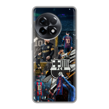 Силиконовый чехол на OnePlus Ace 2 с принтом Messi Barcelona Силиконовый чехол на OnePlus Ace 2 с принтом Messi Barcelona