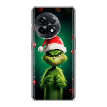 Силиконовый чехол на OnePlus Ace 2 с принтом Гринч Новый год Рождество Силиконовый чехол на OnePlus Ace 2 с принтом Гринч Новый год Рождество
