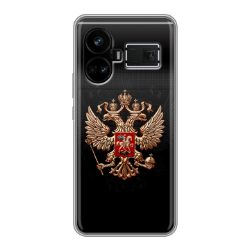 Силиконовый чехол на Realme GT5 с принтом Герб России Силиконовый чехол на Realme GT5 с принтом Герб России