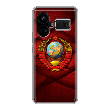 Силиконовый чехол на Realme GT5 с принтом Герб СССР Силиконовый чехол на Realme GT5 с принтом Герб СССР