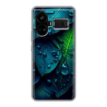 Силиконовый чехол на Realme GT5 с принтом Листья Силиконовый чехол на Realme GT5 с принтом Листья