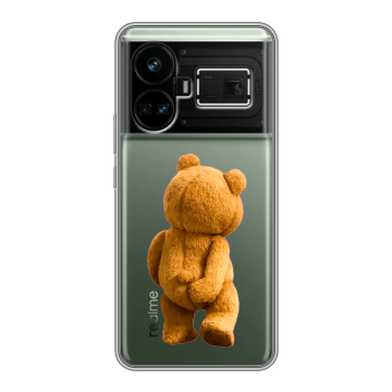 Силиконовый чехол на Realme GT5 с принтом Медведь Силиконовый чехол на Realme GT5 с принтом Медведь