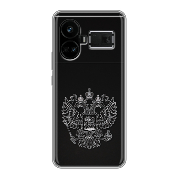 Силиконовый чехол на Realme GT5 с принтом Герб России