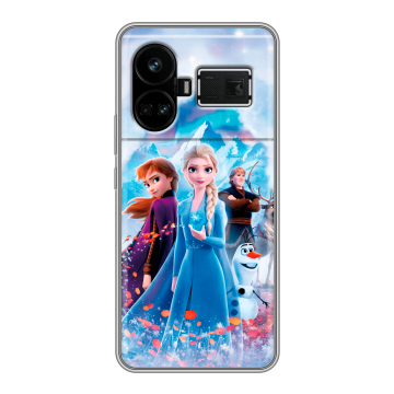 Силиконовый чехол на Realme GT5 с принтом Холодное сердце Frozen Силиконовый чехол на Realme GT5 с принтом Холодное сердце Frozen