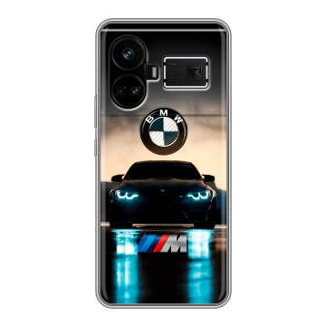 Силиконовый чехол на Realme GT5 с принтом БМВ BMW Силиконовый чехол на Realme GT5 с принтом БМВ BMW