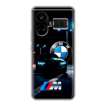 Силиконовый чехол на Realme GT5 с принтом БМВ BMW Силиконовый чехол на Realme GT5 с принтом БМВ BMW