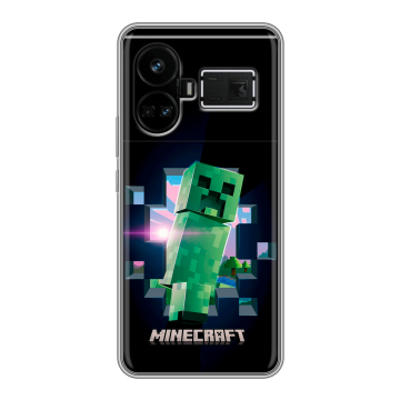 Силиконовый чехол на Realme GT5 с принтом Майнкрафт Minecraft Силиконовый чехол на Realme GT5 с принтом Майнкрафт Minecraft