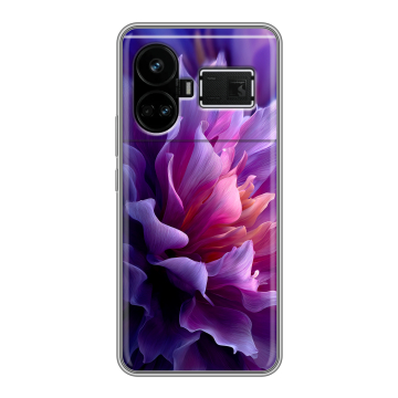 Силиконовый чехол на Realme GT5 с принтом женский цветы Силиконовый чехол на Realme GT5 с принтом женский цветы