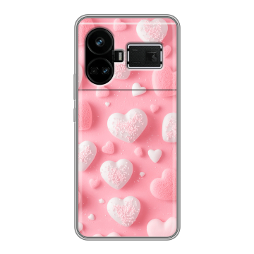 Силиконовый чехол на Realme GT5 с принтом Сердечки Силиконовый чехол на Realme GT5 с принтом Сердечки