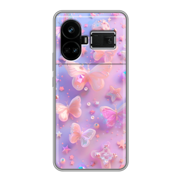 Силиконовый чехол на Realme GT5 с принтом Бабочки