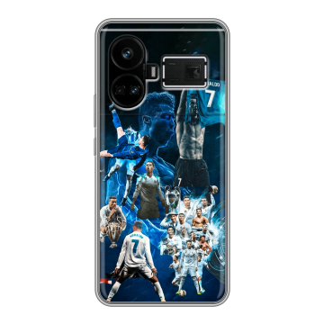 Силиконовый чехол на Realme GT5 с принтом Реал Роналдо Силиконовый чехол на Realme GT5 с принтом Реал Роналдо