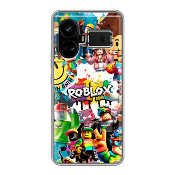 Силиконовый чехол на Realme GT5 с принтом Roblox Роблокс Силиконовый чехол на Realme GT5 с принтом Roblox Роблокс