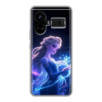 Силиконовый чехол на Realme GT5 с принтом Холодное сердце Frozen Силиконовый чехол на Realme GT5 с принтом Холодное сердце Frozen