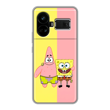 Силиконовый чехол на Realme GT5 с принтом Спанч боб Спанчбоб Силиконовый чехол на Realme GT5 с принтом Спанч боб Спанчбоб